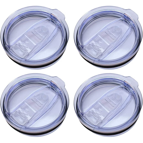 4 Pack Tumbler Replacement Lids for 20 oz Tumblers, Spill Proof Splash Resistant Lids Covers Fit for Rambler and More Coffee Mugs, 4 Lids