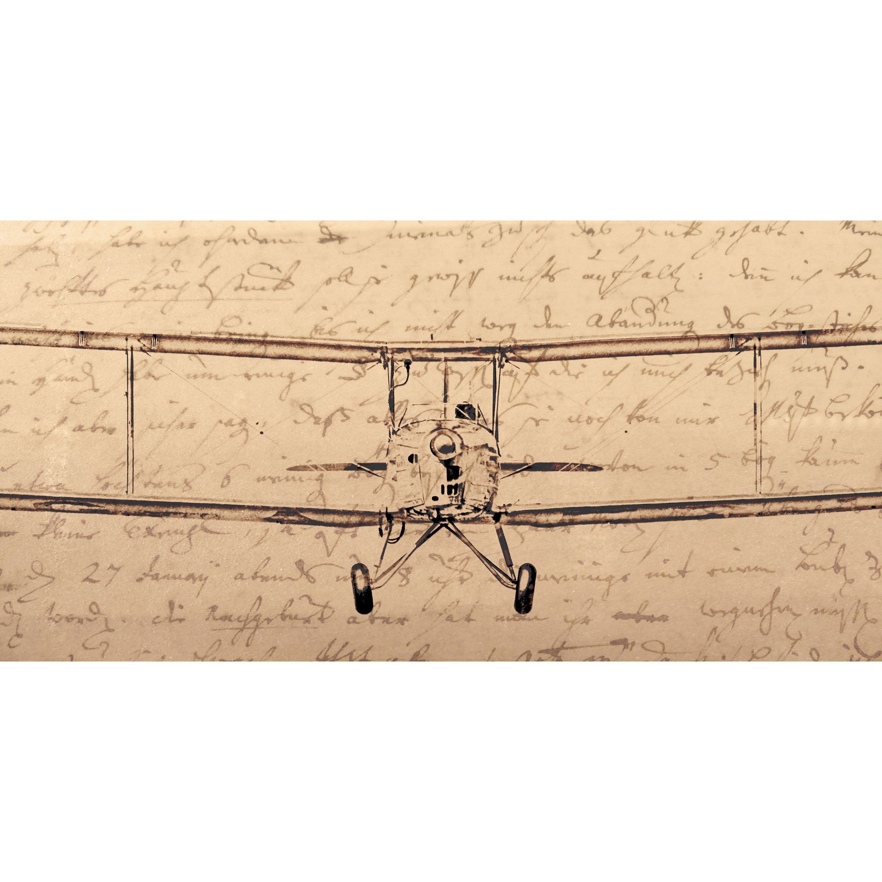MARMONT HILL - Story of Flight Painting Print on Canvas - Multi-Color 36 x 18