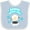 Blue and White, variant on Inktastic Jesus Loves Me Cute Lamb and Stars Boys or Girls Baby Bib