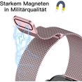 thumbnail image 3 of BRILLAR Elegante correa de malla de acero inoxidable para Apple Watch - Compatible con Series 8/7/6/SE/5/4/3/2, 40 mm/38 mm/41 mm, para mujeres y hombres, 3 of 5