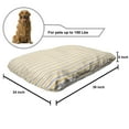 thumbnail image 2 of Vintage Pet Bed, Blue and White Vertical Stripes on Orange Background Geometric Pattern, Resistant Pad for Dogs and Cats Cushion with Removable Cover, 24" x 39", Orange White Cadet Blue, by Ambesonne, 2 of 4