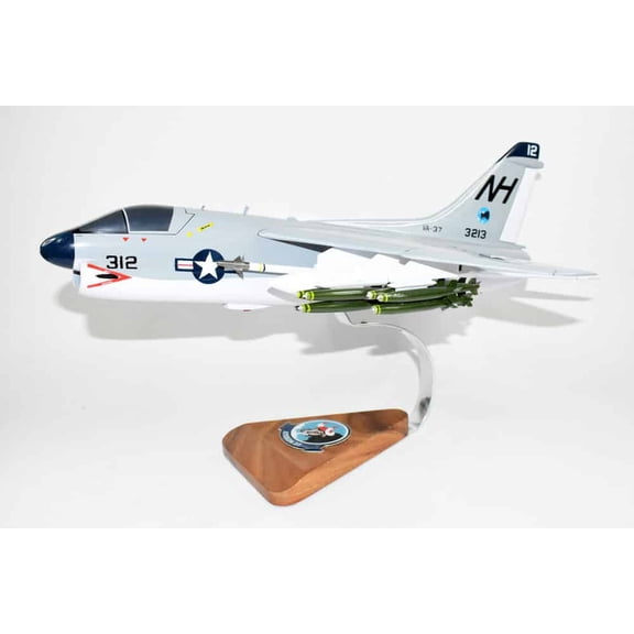 VA-37 Ragin' Bulls (1969) A-7a Corsair II Model, LTV, 1/31 Mahogany Scale Model, Navy