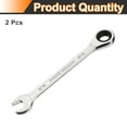 thumbnail image 3 of Uxcell 2pcs 12-Point Ratcheting Combination Wrench 9/16 Inch 72-Teeth Carbon Steel, 3 of 7