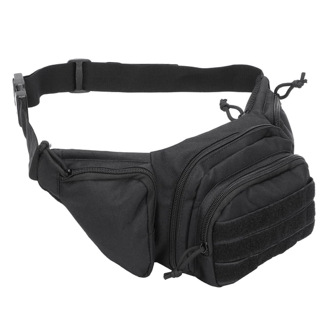 Bolsa de almacenamiento de cintura militar, Material de tela Oxford 800D, bolsa impermeable para actividades al aire libre, color negro