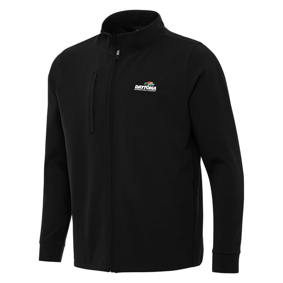 Men's-Antigua Black Daytona International Speedway Regard Full-Zip Jacket