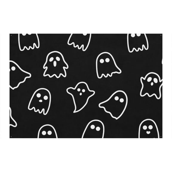 Spooky Halloween Photo Backdrop 7x5ft - Vintage Gothic Background with Black Cat and Pumpkin Pattern