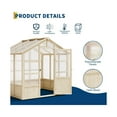 thumbnail image 4 of Large Outdoor Greenhouse, Heavy Duty Wooden Hothouse with Polycarbonate Panels & Lockable Door - Sturdy Wood Frame Garden Conservatory with Adjustable Roof Vent, for Yard, Gardening, 4 of 8