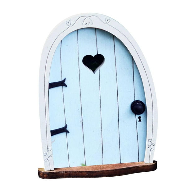 Miniatura puerta jardín al árbol Arte puerta escultura estatua, pintado para el fondo Cielo azul