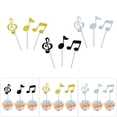 thumbnail image 2 of lixuesong Pack Of 1 Music Cake Toppers Colorful Eighth Note Cupcake Insert For Themed Parties Paper Food Safe Decoration, 2 of 2