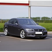 Ikon Motorsports Compatible with 06-08 BMW E90 3 Series A STYLE Front Bumper Lip Unpainted - PU