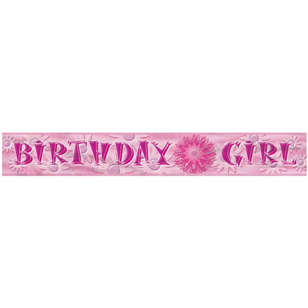 12 foil birthday girl banner