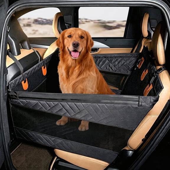 Large Dog Car Seat, Back Seat Extender for Pets Waterproof Pet Car Seat for Medium Sized Dog Pet Seat Cover for Cars, Trucks and SUVs, 28.7x22x21.5in