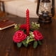 thumbnail image 4 of Candelabro de Rosas de San Valentín - Centro de mesa de flores artificiales rosas, rojas y blancas para decoración de bodas, mesas y ventanas, 4 of 6