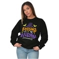 thumbnail image 5 of Cute Spooky Halloween Feeling Witchy Women Crewneck Sweatshirt Brisco Brands S, 5 of 6