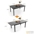 thumbnail image 4 of MF Studio Extendable Outdoor Patio Dining Table, Length Up To 84" for 8-Person, Black, 4 of 10