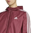 thumbnail image 3 of Men's adidas Essentials Woven 3-Stripes Windbreaker Color: Black Size: S, 3 of 4