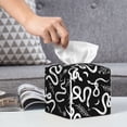 thumbnail image 6 of Sikiie Hand Drawn Snake Leather Tissue Box Cover Square, tissue box holder, Tissue Box with Bottom Belt-5.2”x5.2”x5.2”, 6 of 7
