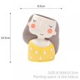 thumbnail image 3 of Mini Pots for Plants Small Ceramic Succulent Pots Cute Girl Flower Planter Flowerpot Create Design, 3 of 4