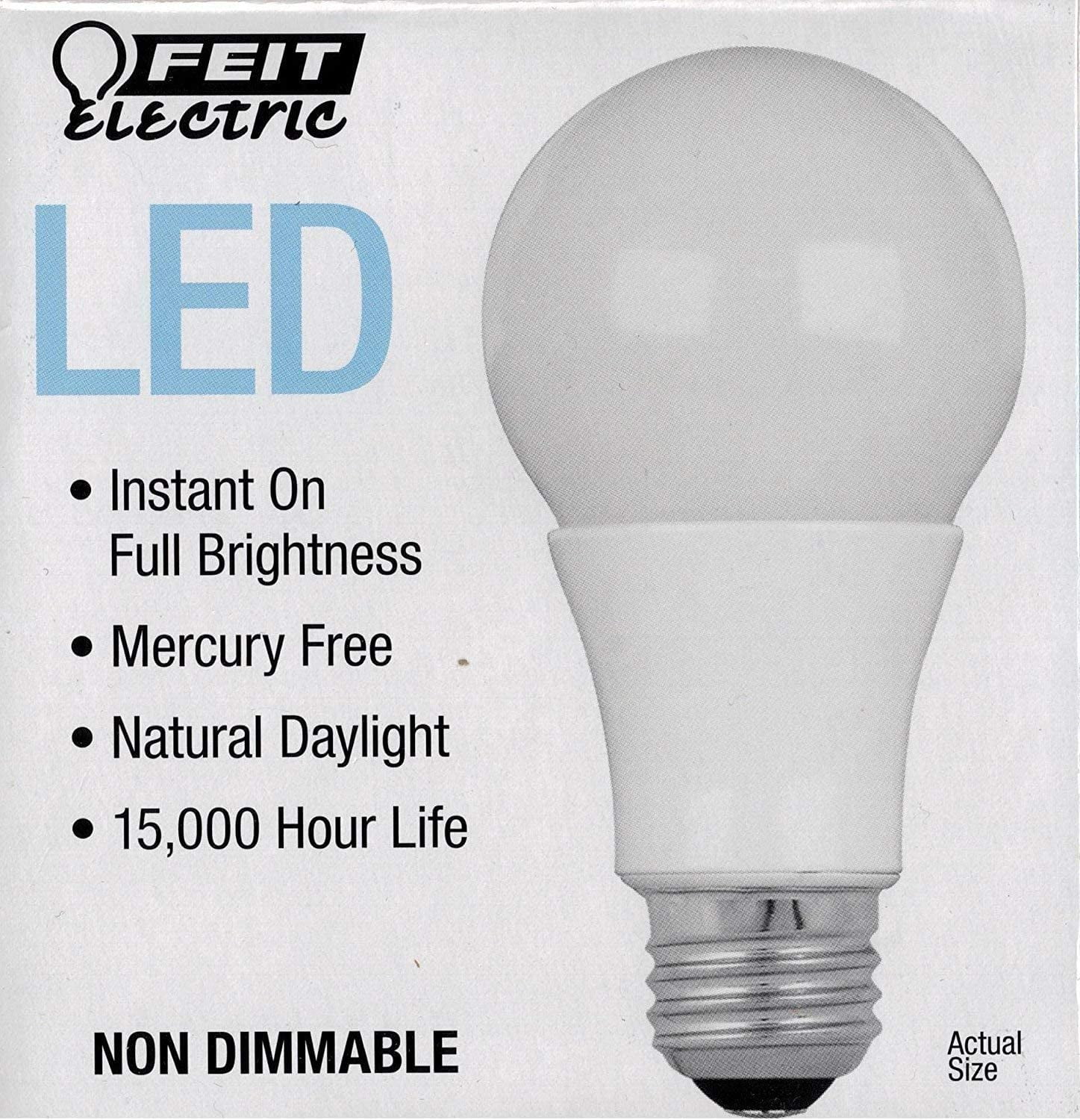 FEIT 60W LED Bulbs Non Dimmable 800L 5K 10PK
