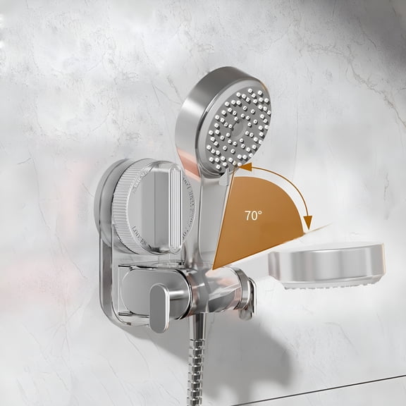 ACDANC Suction Cup Shower Head Holder Handheld Showerhead Bracket Adjustable Shower Holder,Removable Handheld Showerhead & Wall Mounted Suction Bracket