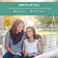 thumbnail image 6 of Outdoor Porch Swing: 46-Inch White 2-Seater Bench with Drink Holders, 440 lb Weight Capacity, 6 of 10