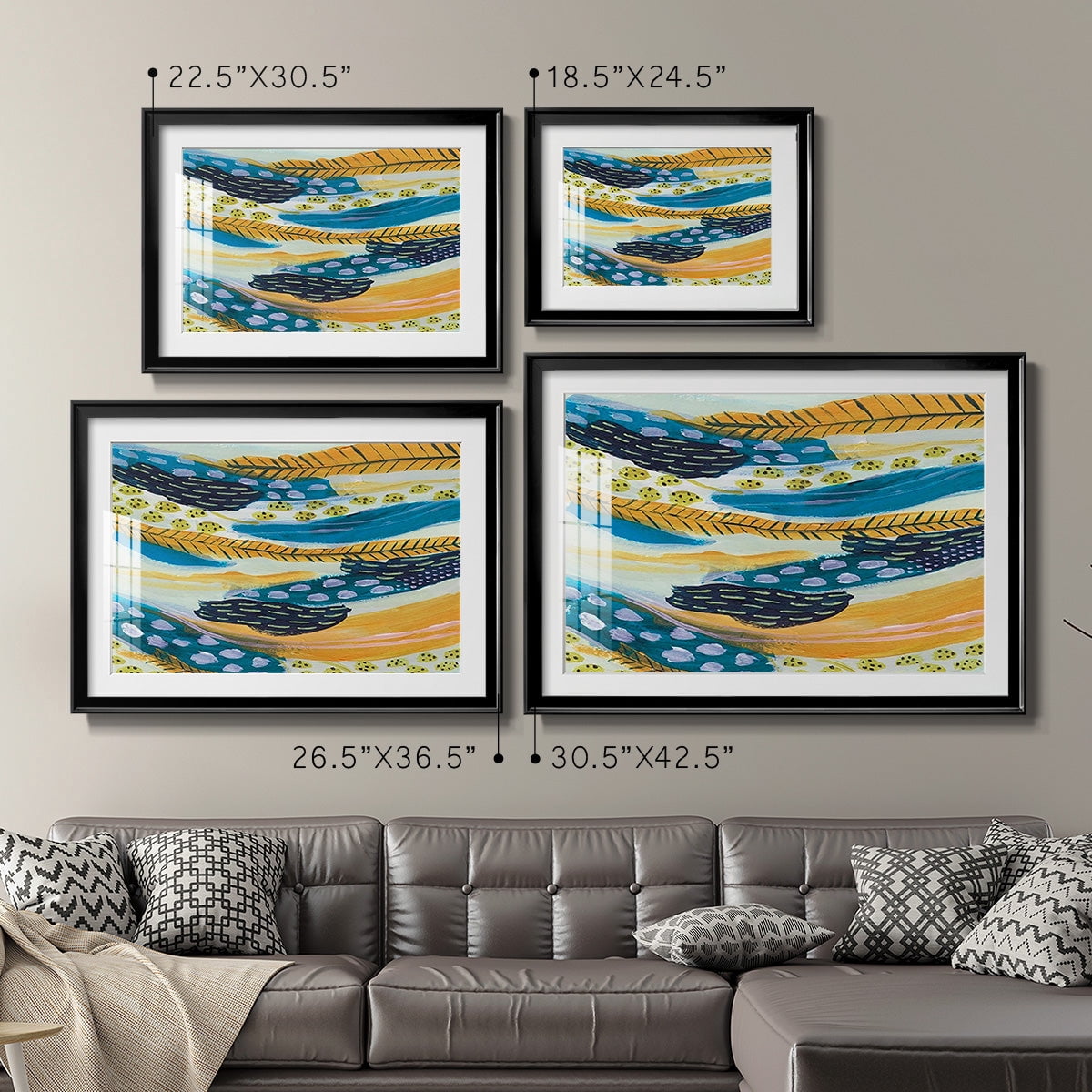 Feathery III Premium Framed Print - Ready to Hang