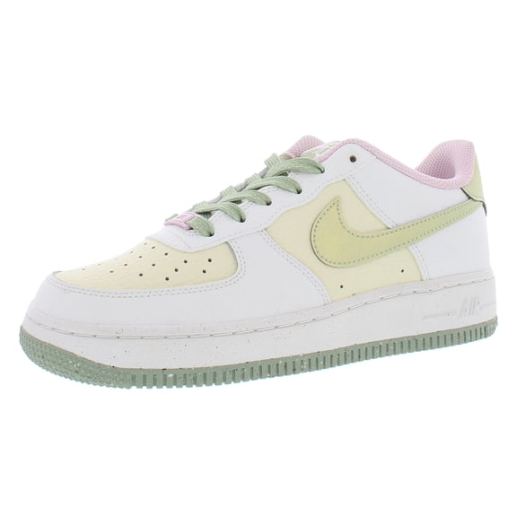 Nike Air Force 1 Lv8 GS Boys Shoes Size 3.5, Color: Summit White/Honeydew