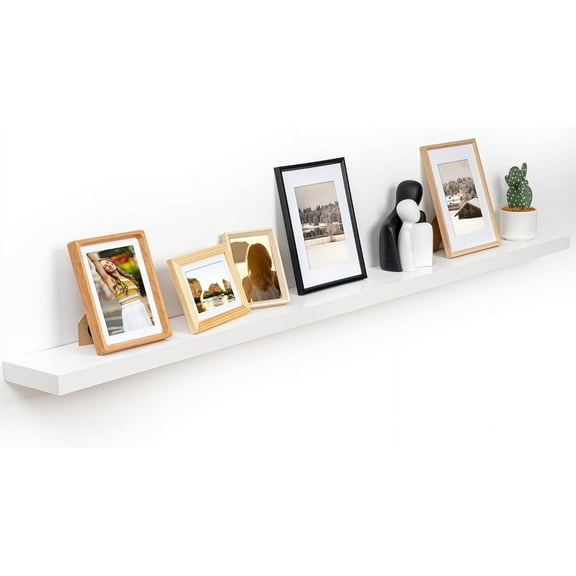 Floating Shelves for Wall, 2 Large Wall Mounted Shelves with Invisible Brackets, Long Wood Floating Wall Shelf Shelves for Living Room, Bedroom, Kitchen Decor, WH 72"