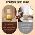 thumbnail image 4 of Merkury Innovationss Clear Glass Shade Candle Warmer with Brass Hardware and Dark Wood Base, 4 of 5