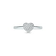 thumbnail image 2 of FB Jewels 10kt White Gold Womens Round Diamond Heart Cluster Ring 1/10 Cttw Size 6, 2 of 3