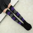 thumbnail image 4 of Lroveb Thigh High Stockings for Women Diamond Plaid Elasticity Over Knee Socks Fashion Sexy Stockings, 4 of 4
