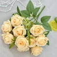 thumbnail image 7 of Artificial Silk Rose With Vase Flowers Wedding Flowers Bouquets Arrangement Home Centerpiece Table Decoration, 7 of 7