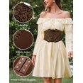 thumbnail image 2 of Pidzorl Women's Renaissance-Inspired Corset Belt, Elastic Wide Waist Belt for Dresses and Outfits, 2 of 7