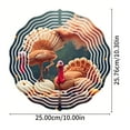 thumbnail image 4 of Vibrant Metal Hanging Wind Spinners & Chimes for Yard & Garden - Autumn-Inspired Design with Colorful Turkeys & Pumpkins, 4 of 6