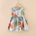 thumbnail image 2 of Loopsun Summer Toddler Girls Sleeveless Dress Graphic Print Children's Clothing Multicolor 6-7 Years, 2 of 3