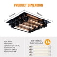 thumbnail image 2 of KPIBEST 4 Head Bar Industrial Vintage Ceiling Light, Metal Tubular Punk Style Steam Chandelier, 2 of 10