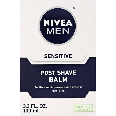 NIVEA FOR MEN Sensitive Post Shave Balm 3.30 oz (Pack of 4)