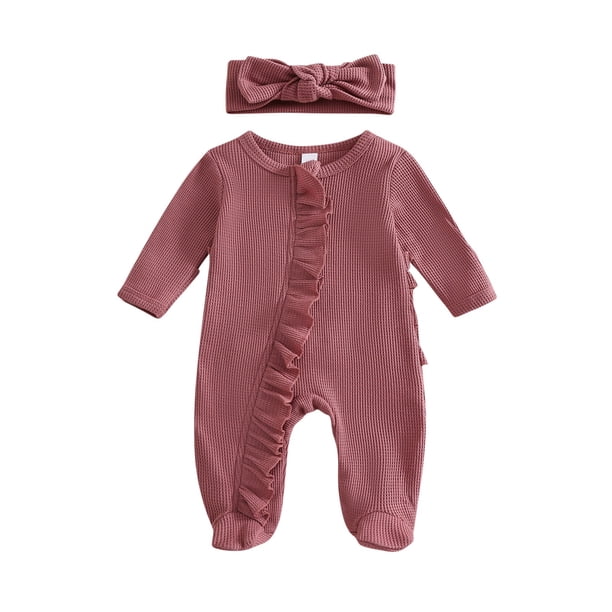 Niña Bebé Vestido de Manga Larga Cómodo Suave Transpirable Tela Otoño Invierno Sudadera para Viajes Diarios Casa Vacaciones Niña Bebé Manga Larga Romper