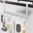 thumbnail image 4 of ChicYu 6-Hook Over-Door Organizer,Rust-proof Metal Garment Rack for Robes,Belts,Bathroom Closet Space Optimization Saving Storage Singles Rows Hooks Duty White, 4 of 5