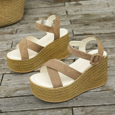 

Summer Rome Style Sandals Crossbelt Open Toe Durable Shoes for Dresses Jeans Skirts Short Pants