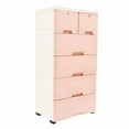 thumbnail image 5 of Plastic Drawers Dresser, 19.7x13.8x40.1" Furniture Storage Tower Unit with Wheel Furniture Storage Tower Unit Closet Drawers Tall Dresser Organizer, for Clothes,Playroom,Bedroom -, 5 of 6