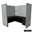 thumbnail image 4 of GOF 1 Person Workstation Cubicle (6’D x 6’W x 6’H) / Office Partition, Room Divider (72"H Cubicle with Desk, Artisan Grey), 4 of 5