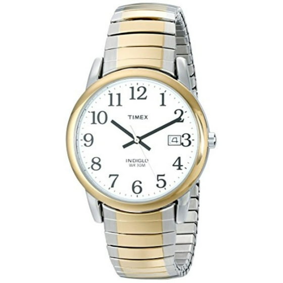 Timex Timex Men's Easy Reader TwoTone Stainless Steel Expansion Band