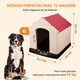 thumbnail image 3 of Casa para Perro Poli Pets Berlín Roja Grande con Piso Elevado, Rejillas de Ventilación y Techo Inclinado, 3 of 6