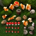 thumbnail image 2 of topjuju 34 Pcs Fairy Garden Accessories, Mini Resin Animal Figurines, Cute Realistic Various Hedgehog Squirrel Mushroom for DIY Home Outdoor Indoor Micro Landscape Terrarium Ornaments, 2 of 7