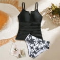 thumbnail image 7 of HUAXUN Girls Swimsuits 3 Piece Swimsuit Set, Floral Print Tankini Top and Swim Shorts with Cover Up Skirt, Beach Pool Outfit for Kids(Green3,5-6 Years), 7 of 7