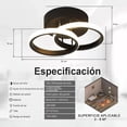 thumbnail image 4 of Lámpara Decorativa LED Lo Necesito Haros | Modelo BL-18W Negro, Luz Cálida, Diseño de Anillos Superpuestos, 1 Pieza, 4 of 4