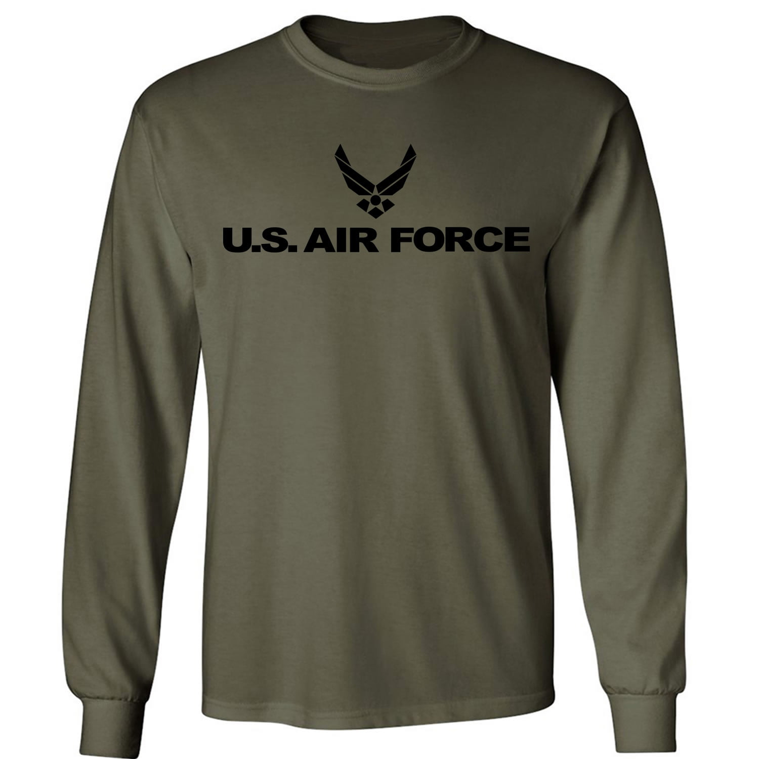 Air Force Long Sleeve T-Shirt in military green - Walmart.com