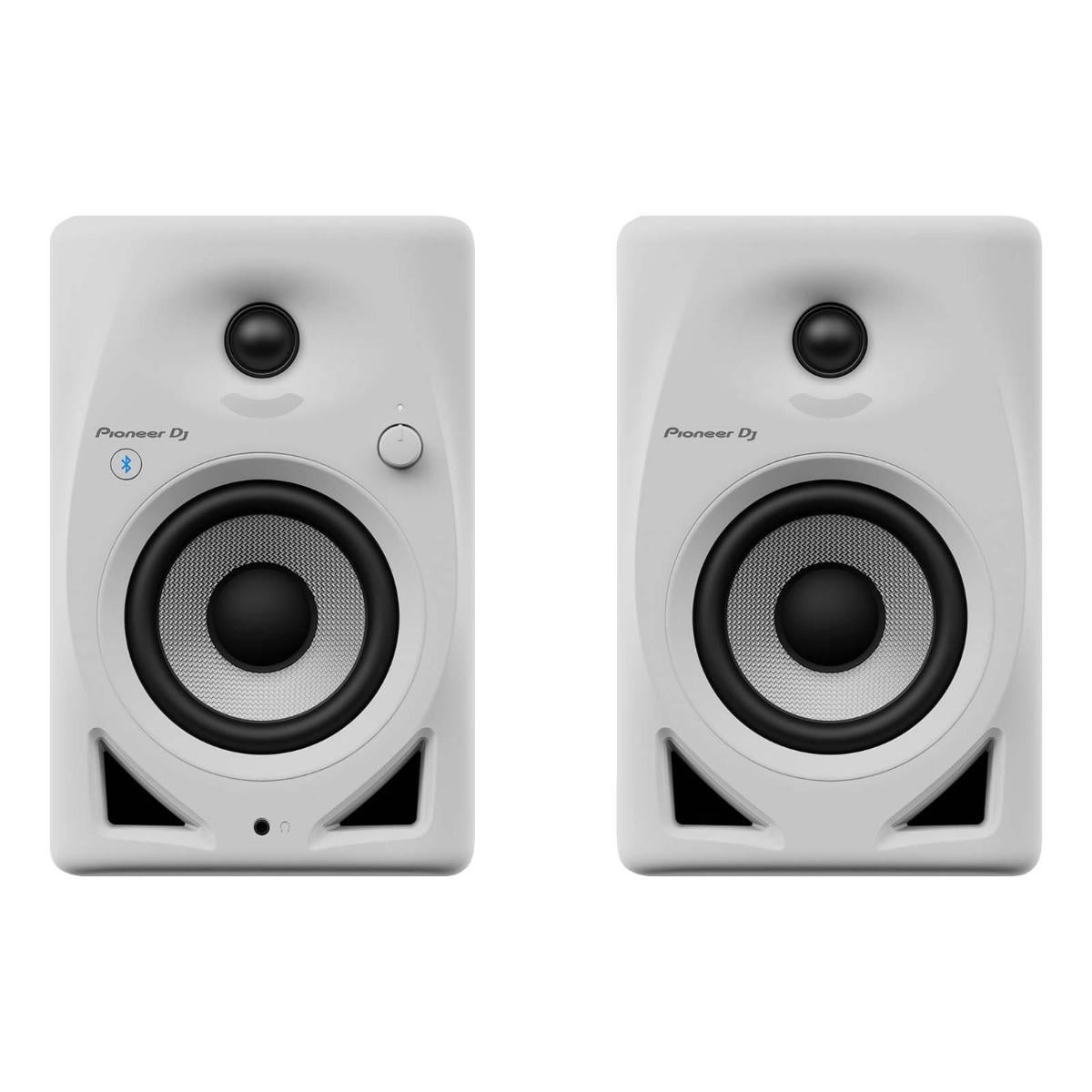 Pioneer DJ DM-40D-BT-W 4" Desktop Monitor System with Bluetooth Functionality - White
