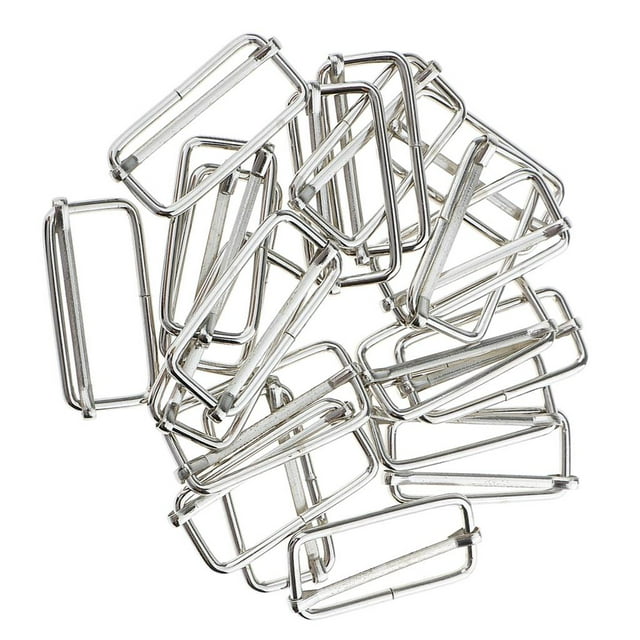 jifeng 20 Pièces Métal Carré Réglable Boucles Sac Sangle Connecteurs pour Sac Sac à Main Bricolage 38x16x2.8mm